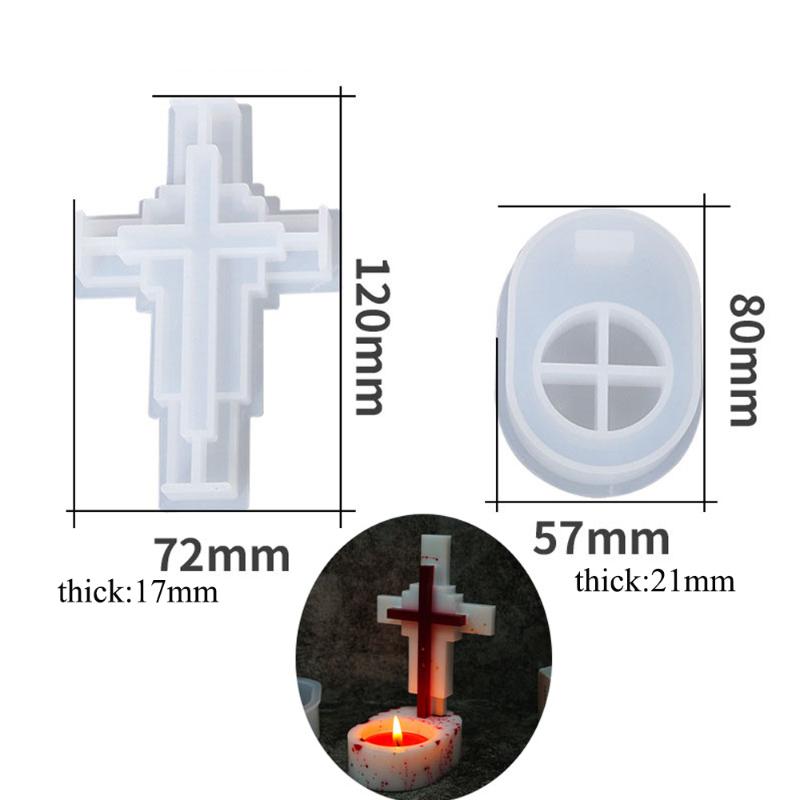 

Самодельный подсвечник с крестом, силиконовая форма, набор для изготовления подсвечников ручной работы, цементная смола, гипс, подсвечник, декоративные подарки для дома