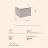 JD Original MAX Series Plastic Storage Box with Wheels for Clothes And Organizing, 110L, 634*460*390mm