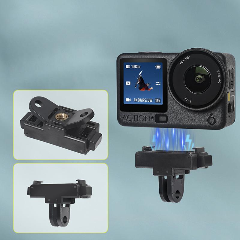 Geeignet für Dji Action 6 Magnetischer Montageadapter Kamerastativ Basis Faltbarer Montagefester Ständer Schnellverschluss