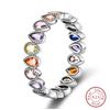 Fashion Luminous Firefly Rings 100% 925 Silver Eternal Heart-Shaped Zircon Rings Fine Wedding Engagement Jewelry Gifts