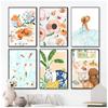 Abstract Wall Art Pool Party Fruit Plate Ladies Free Time Nordic Posters and Prints Oil Painting Living Room Decoration Pictures