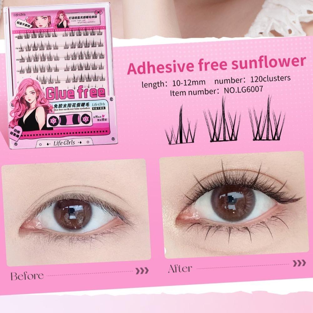 DIY Glue Free False Eyelashes Segmented Individual Cluster Eyelashes Cosplay Party