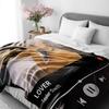 Personalized Spotify Photo Flannel Blanket For Girls Boys Couple Gift Customized Song Album Name Music Player Throw Blanket