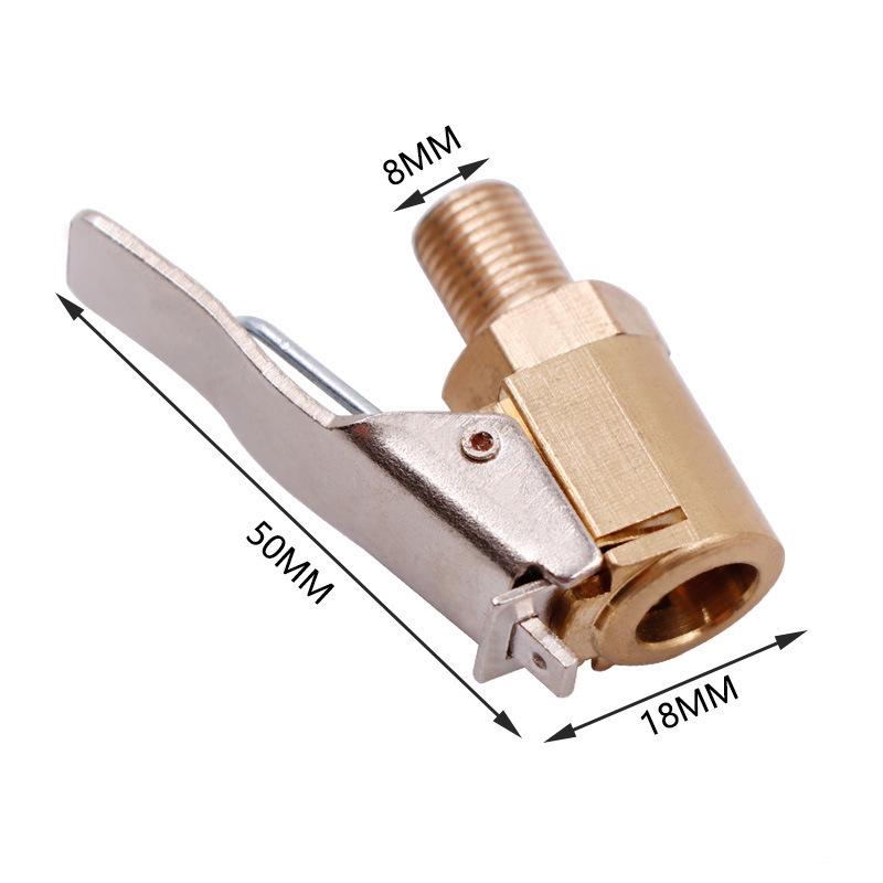 Brass Clip-on Adapter: Suction Cup Connector for Car Tire Inflatable Pumps