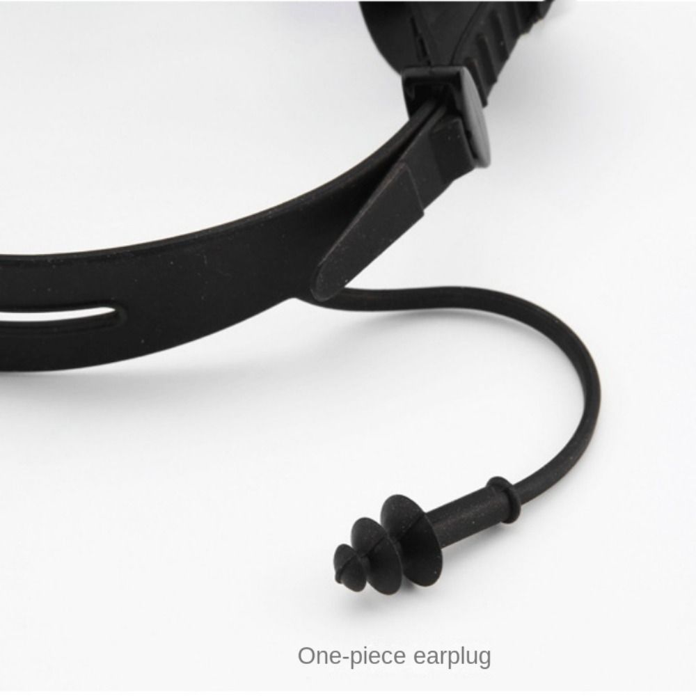 Big Frame Swimming Glasses with Earplugs HD Adjustable Anti-fog Goggles Swimming Pool
