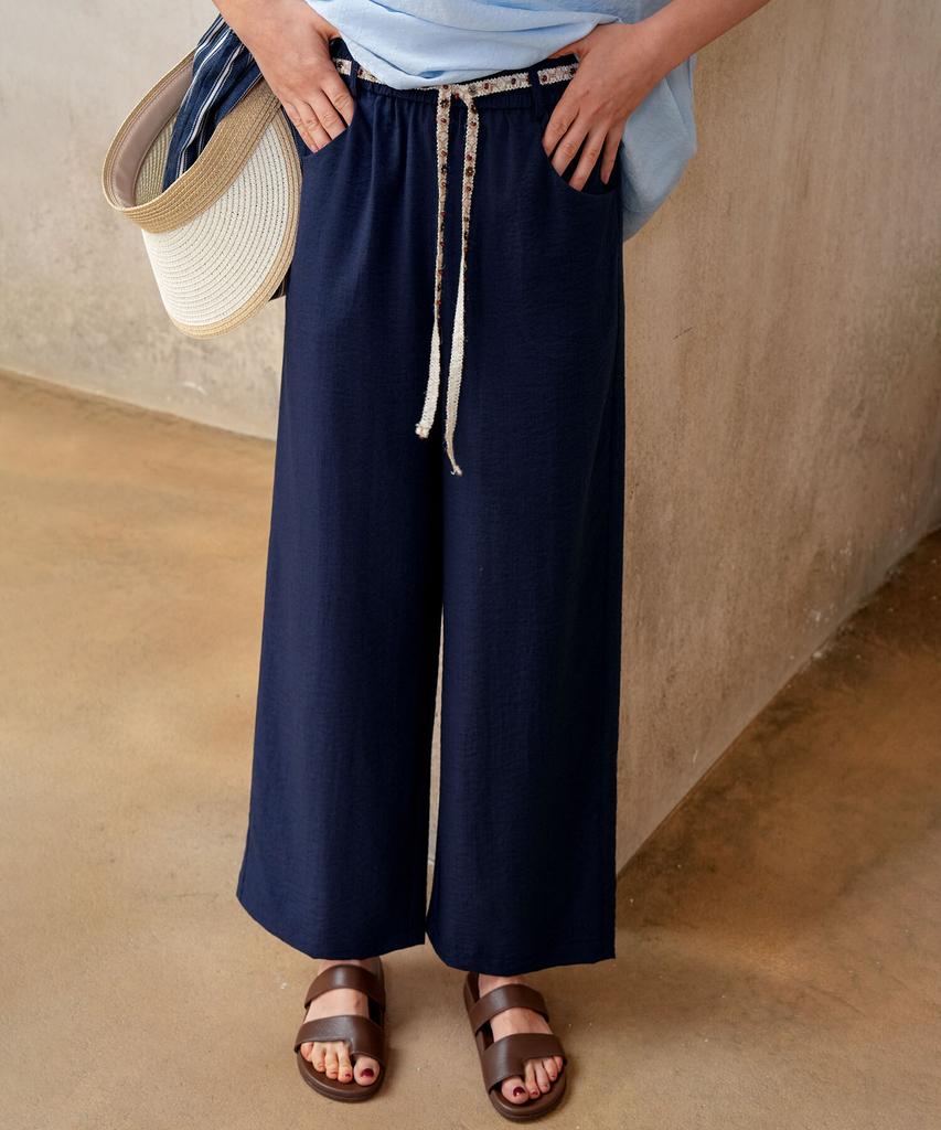PIGMENT Cooling All-Elastic Belted Pants Set (Kypt2602026)