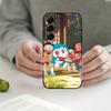 Anime D-DoraemonS-M Phone Case Silicon Phone Case For Samsung S24, S25 S22,S30,Note20,Lite,Ultra,Shockproof, Black,Case
