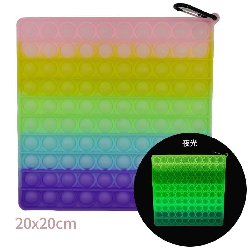 Reusachtige Grote Antistress Push Bubble Regenboog Hart 20-50CM Fidget Speelgoed Groot Simpel Dimmer Figet Speelgoed Kinderen Kuiltje Tie Dye Spel Cadeau