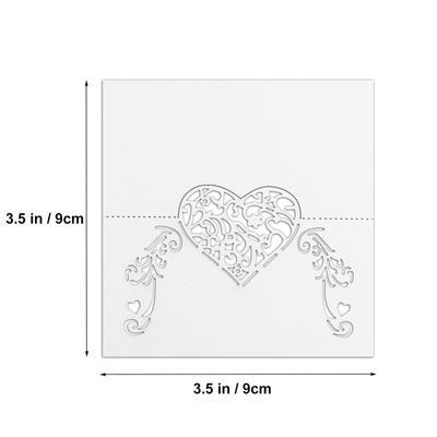 50pcs Laser Cut Heart Shape Place Cards Wedding Name Cards for Wedding Party Table Decoration Wedding Decor