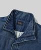 Verdnt Contrast Cut Line Denim Zip-Up Jacket [Indigo]