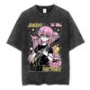 2026 Estate Saldo Estivo Vintage Lavato Anime Bocchi The Rock Gotoh Hitori Kessoku Band Maglietta Uomo Donna Maglietta Oversize Vintage