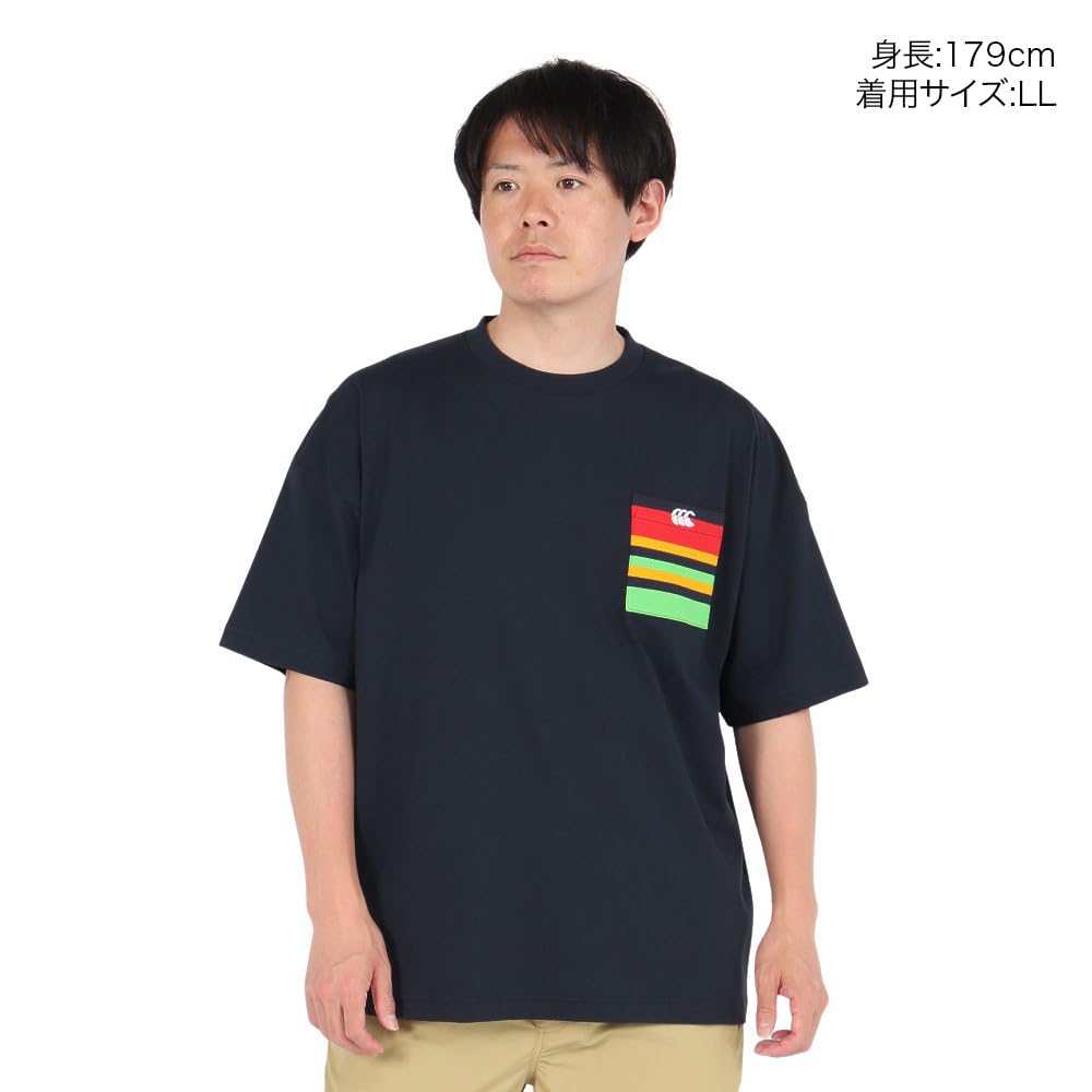 Canterbury Stripe Pocket T-Shirt, Unisex, Navy, Size M