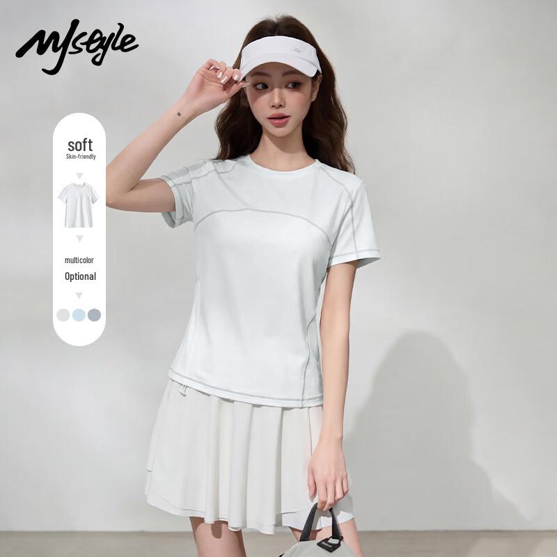MJ STYLE Women s Contrast Short Sleeve T-Shirt XL