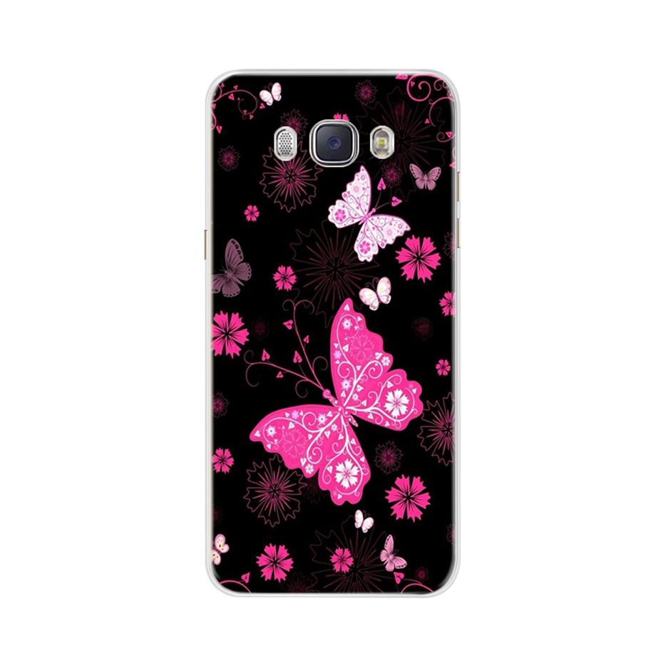For Coque Samsung Galaxy J5 2016 Case Phone Back Cover Flower Silicone Case for Samsung J5 2016 J510 J510F Protector Cover Cases