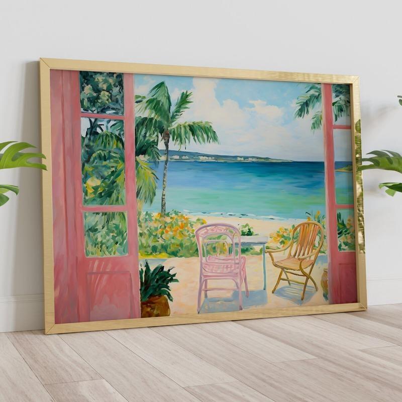 Vintage Matisse Summer House Flower Field Poster Canvas Printing Scenery Trendy Wall Art Picture for Living Room Home Decor
