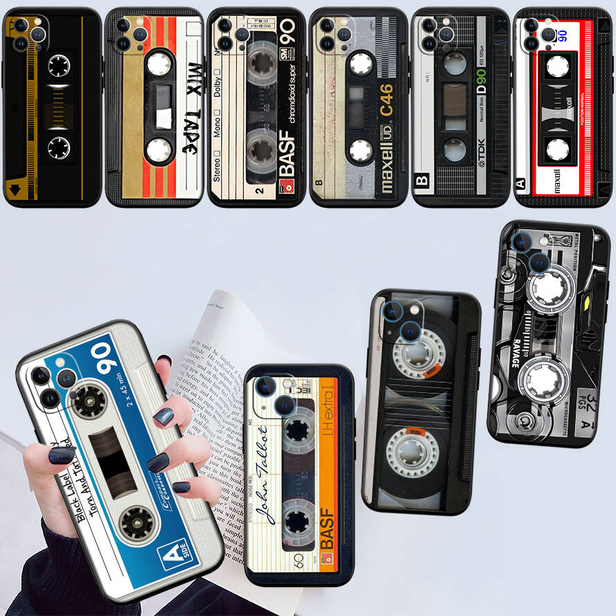 Cassette Vintage Tape Phone Case for Redmi Note 12 12S 12C 13 13C 13R 14 14S 14R 14C 11A 13X A3 A3X A4 A5 Pro Max Plus