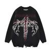2025 Trendy American Hip Hop Ripped Round Neck Sweater for Men