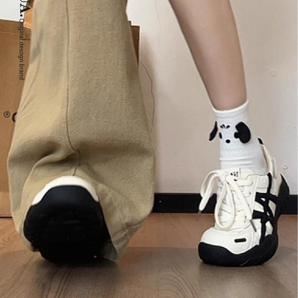 Thick-soled Dexun Shoes Women's 2025 New Autumn Soft-soled Women's Shoes Forrest Gump Dad Shoes Versatile Casual Sports Shoes