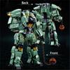 Green Warrior Robot With Chain Hammer Building Blocks Toy Model Boy Gift