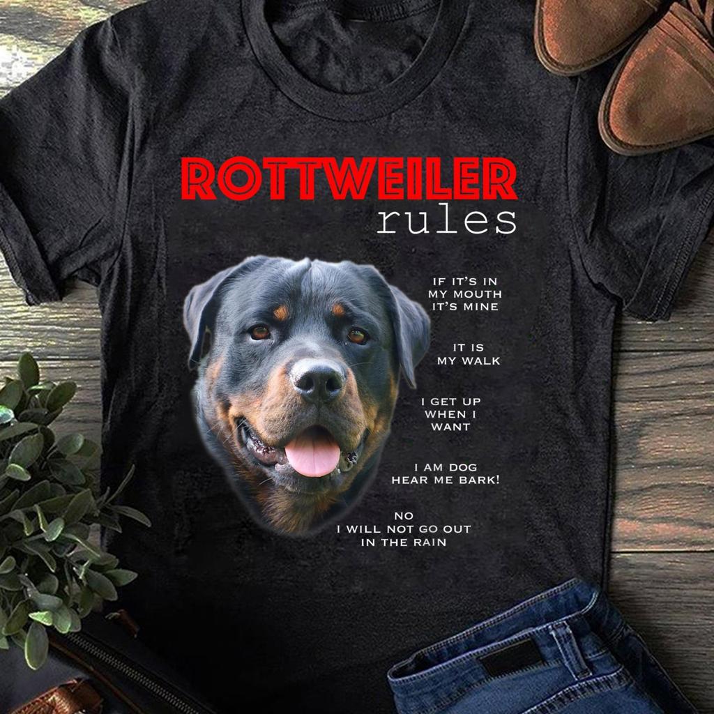 Lustiges Rottweiler Regeln T-Shirt: Geschenk für Hundeliebhaber