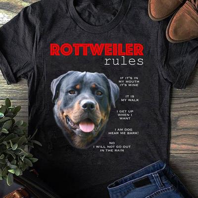 Lustiges Rottweiler Regeln T-Shirt: Geschenk für Hundeliebhaber