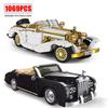 Bloque de Construcción Modelo de Coche Clásico Retro Nostálgico Técnico Compatible con Ladrillos de Alta Tecnología Adornos de Coche Juguetes para Niños Regalo