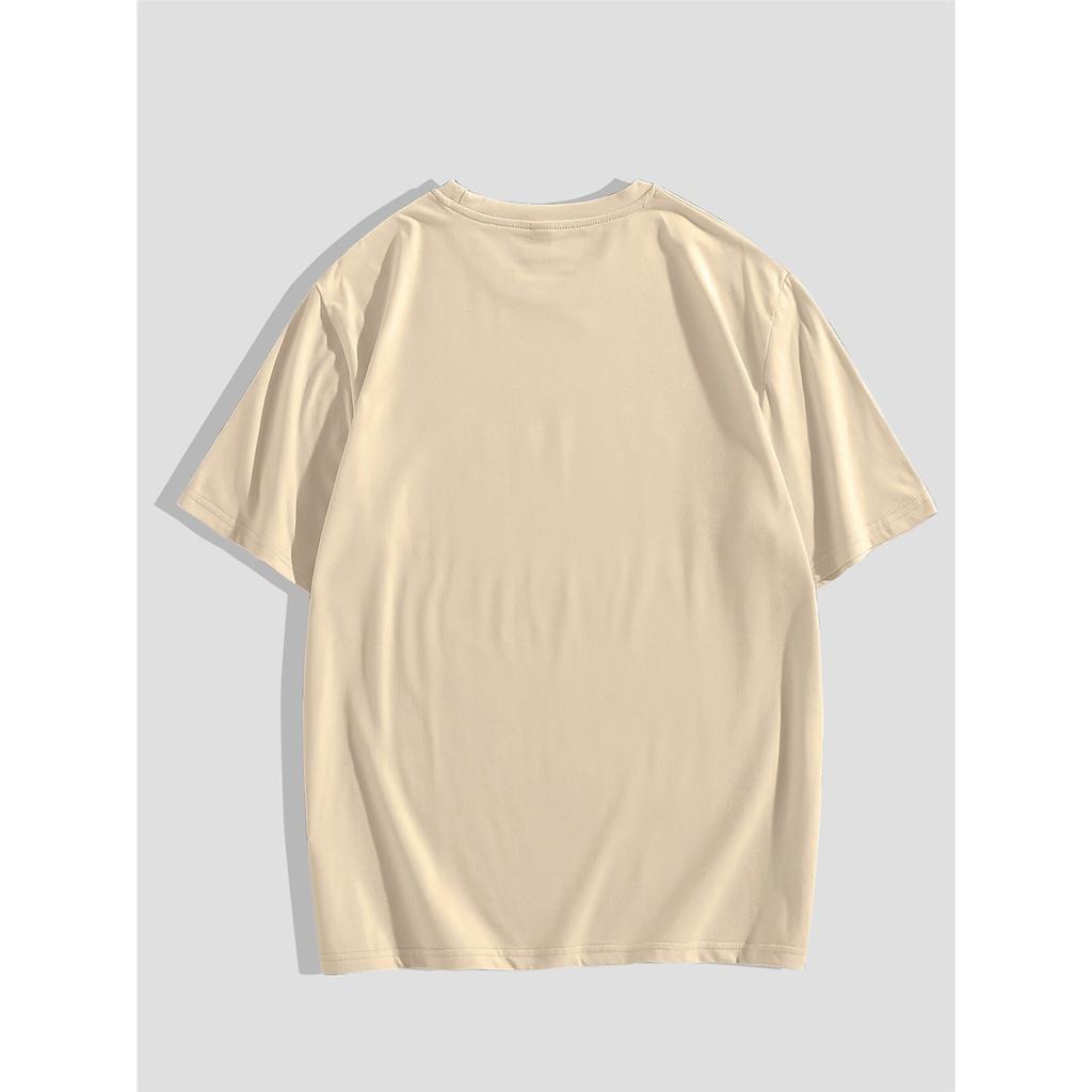Men'S Dark-Themed Print Design T-Shirt - Loose Oversized Short-Sleeve Round-Neck T-Shirt for Summer Street Style