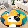 1pc Cat Star Office Round Area Rug, Indoor Mat Suitable ForOffice, Under Office Chairs Bedroom Living Room Home Decor, Room Deco u56