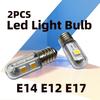 2PCS E14 E12 E17 Led Light Bulb 1w Kitchen Hood For Freezer Fridge White Lights Refrigerator 220v 5050smd 360° Lighting For Home