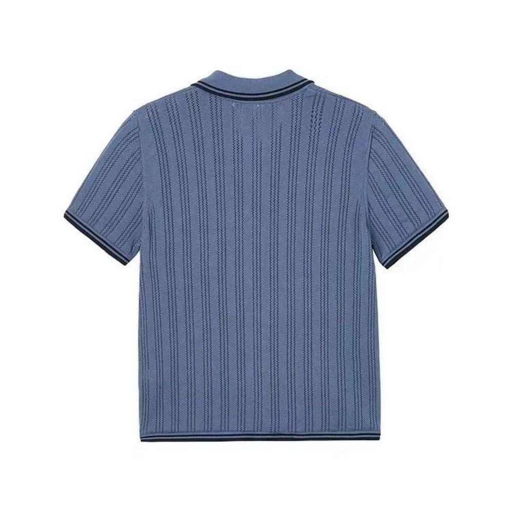Carhartt WIP Classic Letter Logo Striped Knit Polo Shirt Women tops CHXPOI036174Q