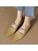 Fashion The New Small Square Toe Flat One-button Single Shoes From French Marie Jean for Summer 2025