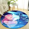 1pc KPop Demon Hunters RUMI8 Design Printed Area Round Carpet for Bedroom Living Room Home Decor Rugs Mat Non Slip Mat Rug for Bedside