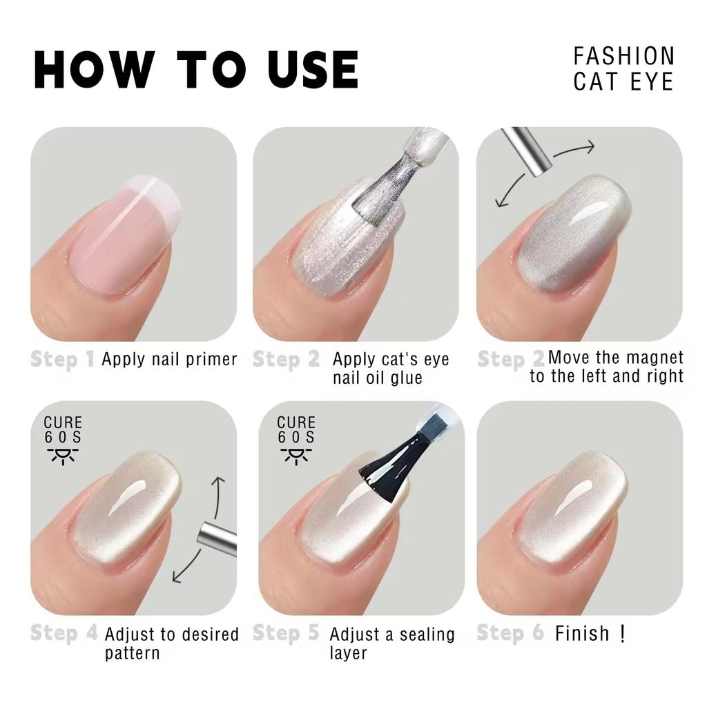 1/20Pcs Strong Nail Art Magnetic Pen 3D Cat Eye Painting Nails Art Design Dual-Ended Magnet Wand Gel Polish Magic for Manicure