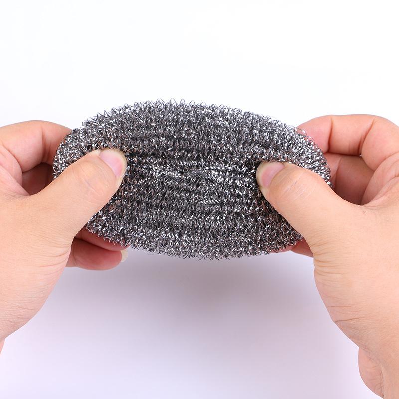 22g/pc Stainless Steel Wire Ball Brush for Dishes Pots Pans Cleaning Scrubbers Household Kitchen Dishwashing Tools Clean Brushes