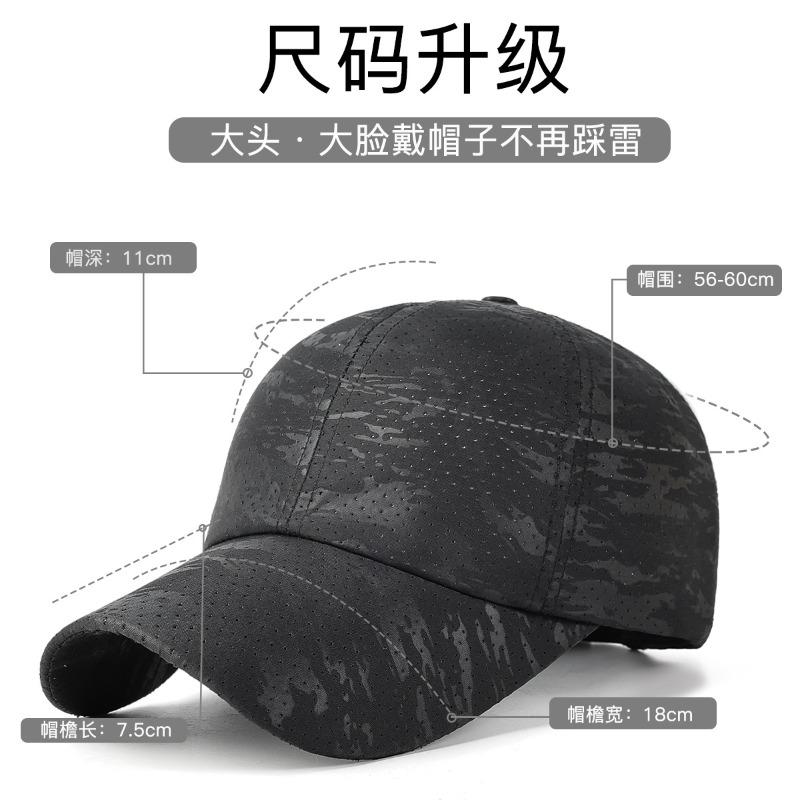 New quick-drying perforated light plate dark flower baseball cap simple breathable sun hat outdoor sports cap