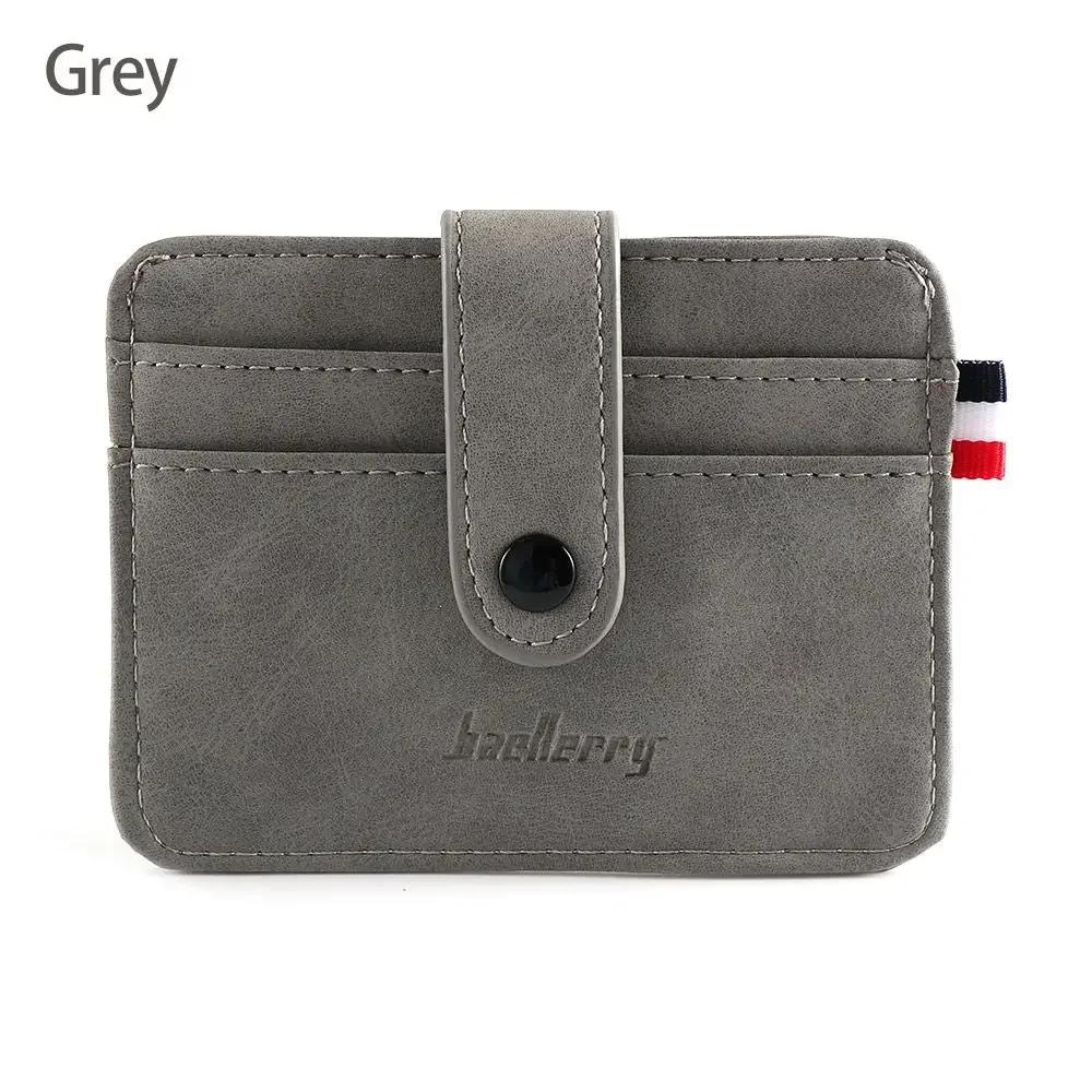 Men's PU Leather ID Credit Card Holder Wallet Coin Purse Fashion Women Business Slim Money Pocket Case Multi-card Card Holder
