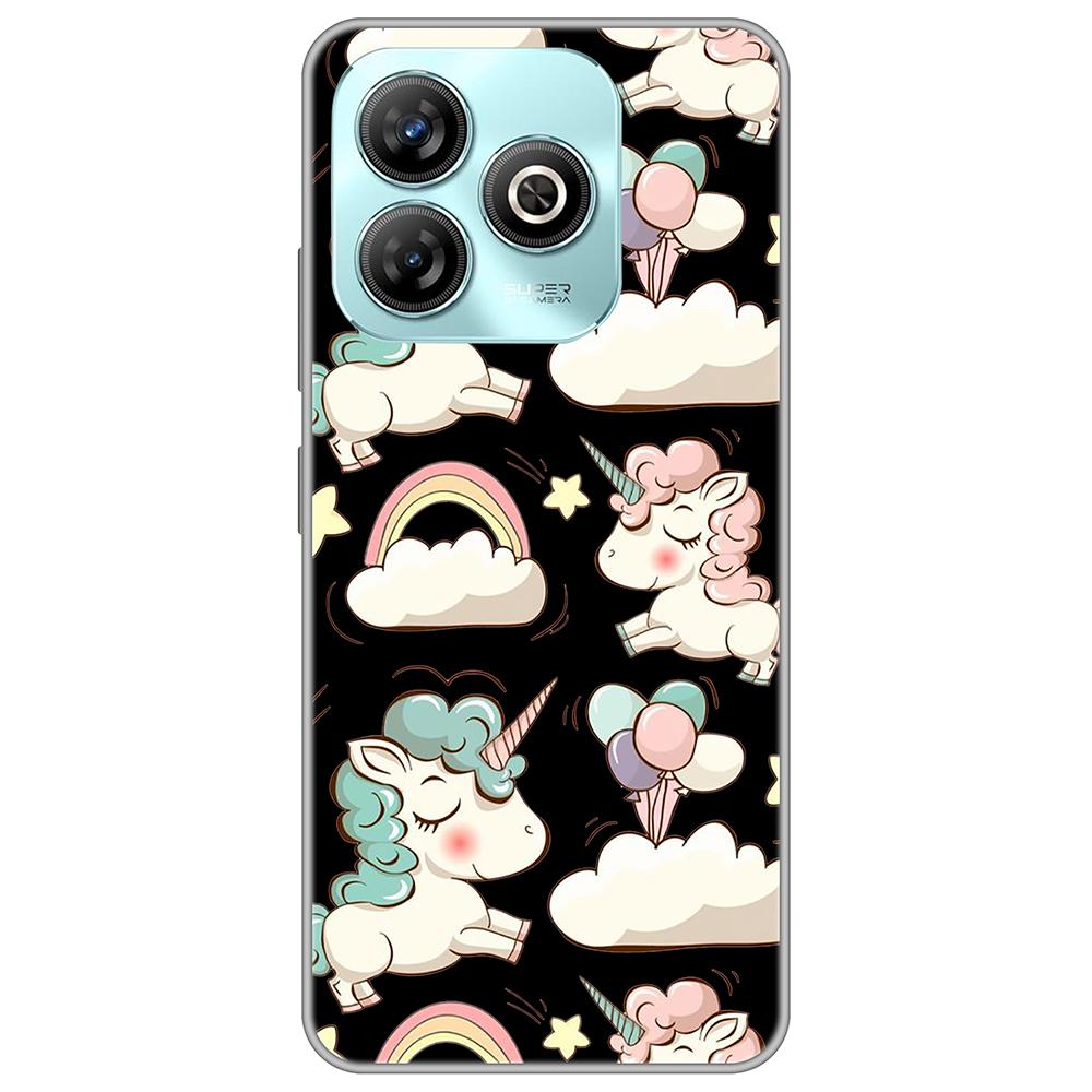 Do ZTE A75 Czarna obudowa luksusowa Cute Cartoon Back Cover na ZTEA75 Silikon Pełna ochrona Antypoślizgowa odporna na wstrząsy Ultra cienka 6,6 cala