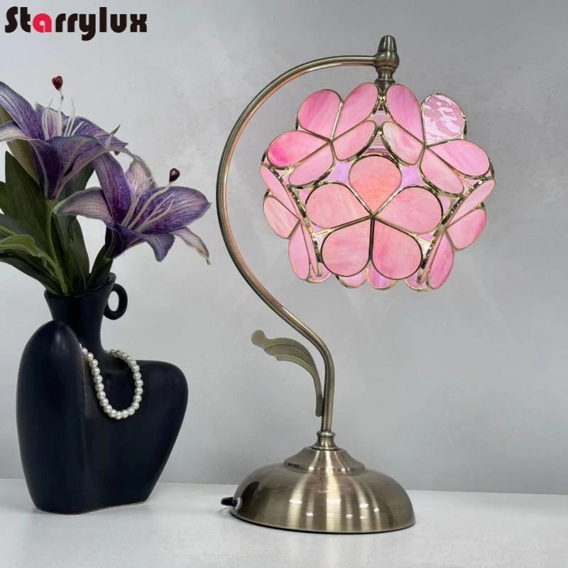 

Винтажная настольная лампа «Лепесток» | Ручная работа из меди | Патрон E27 | 4 цвета EU plug