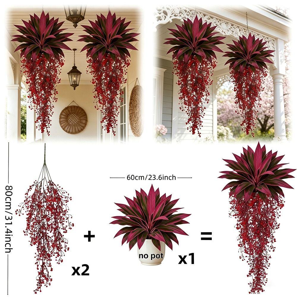 12 Leaves/18 Leaves Simulation Dragon Tree Branch Faux Brazilian Wood Plant Desktop Ornament