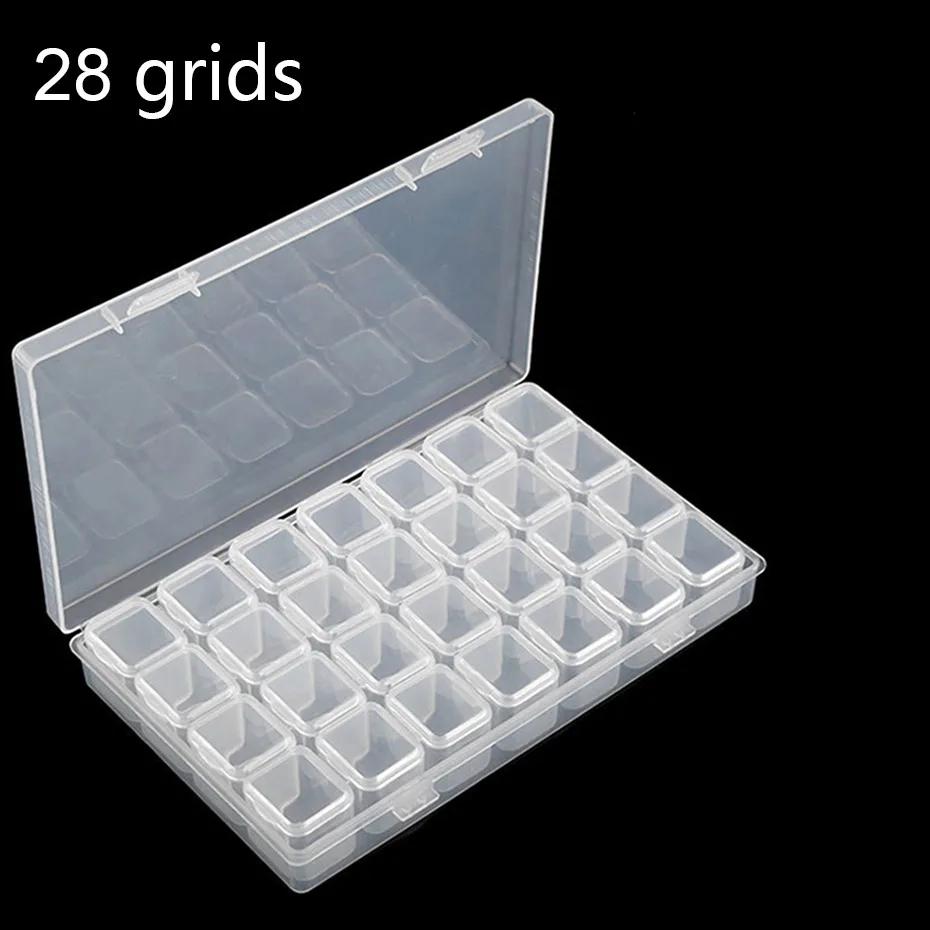 28/56 Grids DIY Diamond Painting Tools Storage Box Diamond Embroidery Accessories Organizer Case Painting Storage Containers