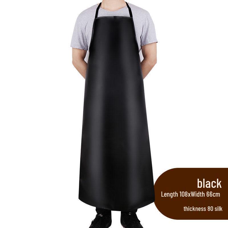 Waterproof Oil-Resistant PU Leather Apron for Dishwashing, Cleaning, and Work – Unisex