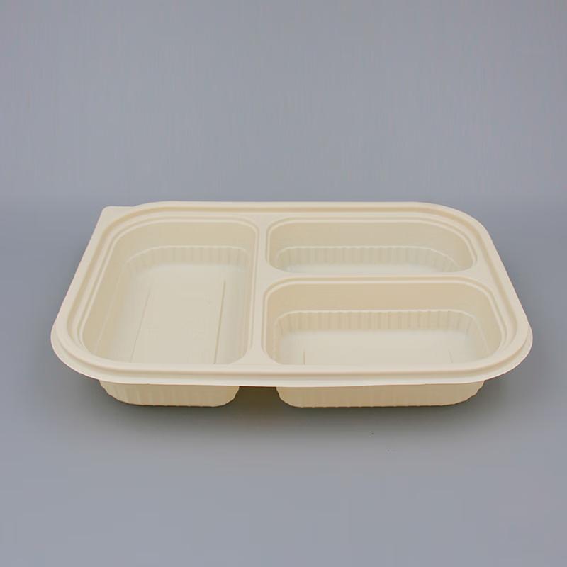 Compostable 3-Compartment Takeout Lunch Boxes