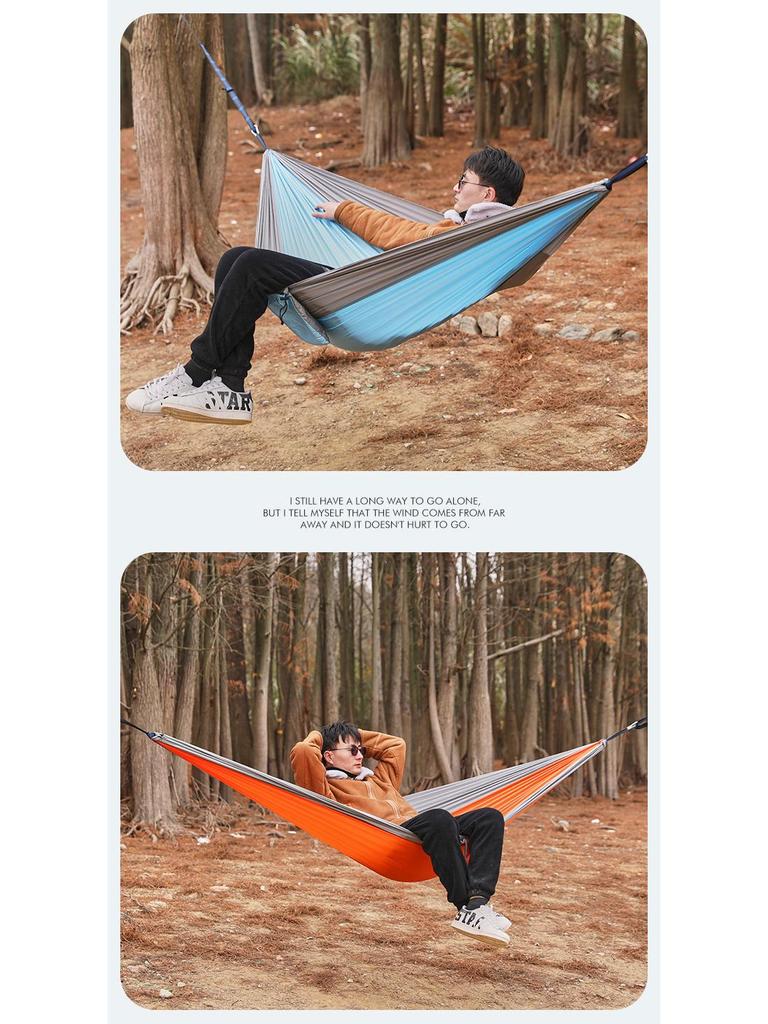 Portable Nisi Fabric Anti-Rollover Hammock for Camping and Travel
