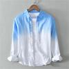 Fashion Shirts Fabric Gradient Pink Blue Gray New Series of Men and Women Matching Colors Casual and Comfortable