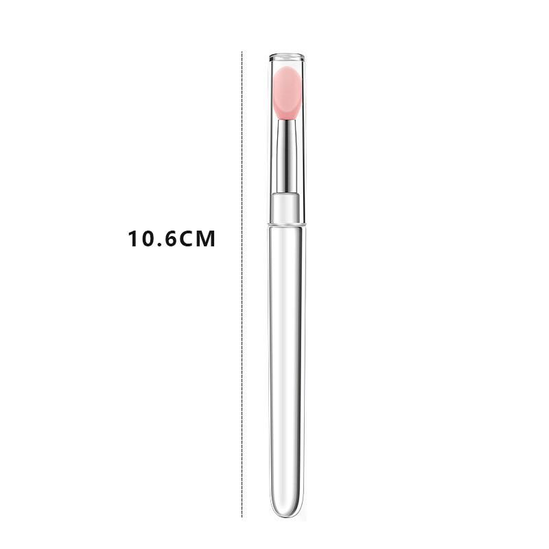 

Мини-портативная кисть для губ с круглой головкой и крышкой - Короткая ручка и многофункциональная кисть для растушевки.