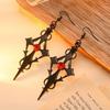 Jewelry Punk Diamond Cross Earrings Necklace Girls Halloween Party Earrings