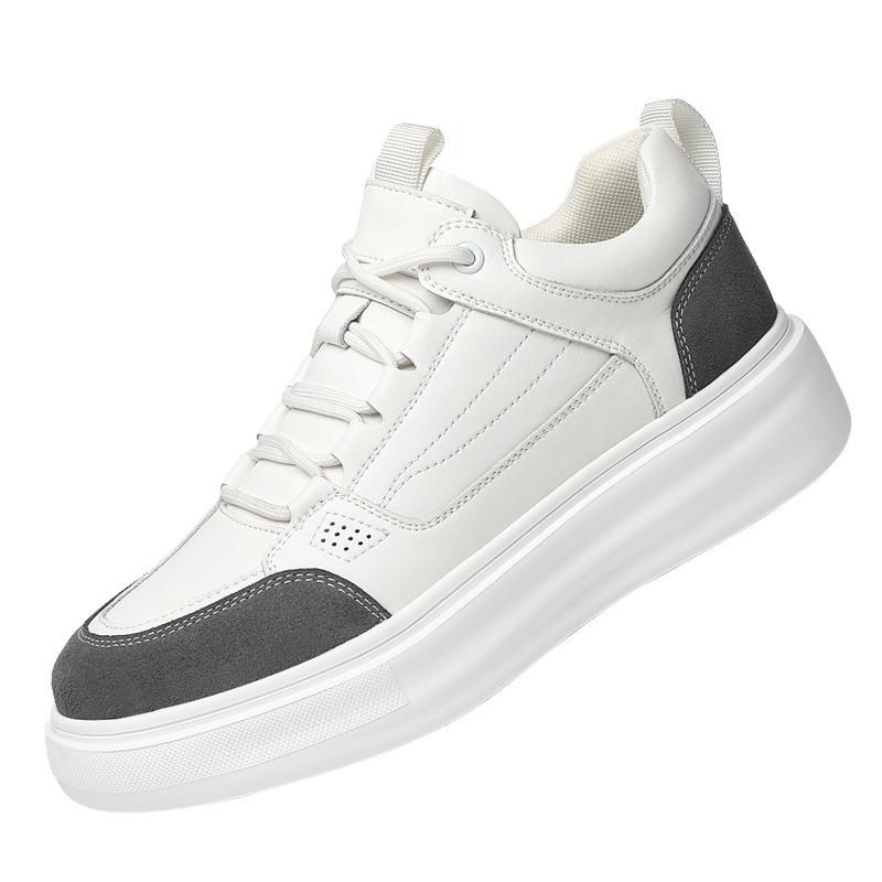 Inner heightening board shoes men's 2025 new youth sports and leisure little white shoes invisible heightening platform versatile men's shoes