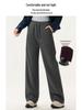 Women's Fashionable Gray Fleece-Lined Winter Pants: Petite, Narrow, or Wide-Leg Acetate Wool Sweatpants.