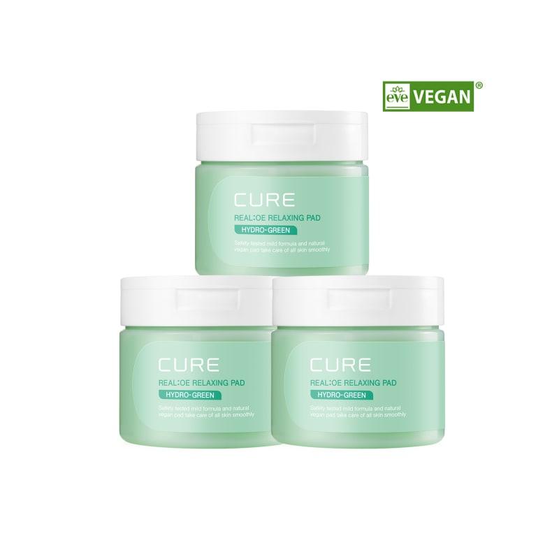 CURE Phytogreen Relaxing Toner Pads (60 Sheets, 3 Packs)