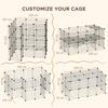 DIY Pet Playpen Metal Wire Fence Indoor Outdoor Rabbit Small Animals Cage 36 Panel Enclosure Black